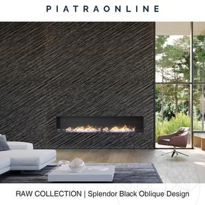 Lastra di Granito Splendor Black Oblique Design 3CM