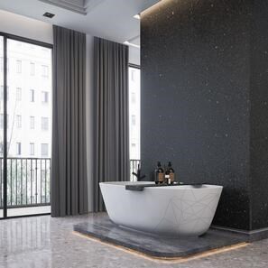 Lastra di Granito Native Black Rock Design 2CM