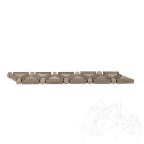 Bordo B46 Travertino Classico e Noce, 4,8 x 27 cm