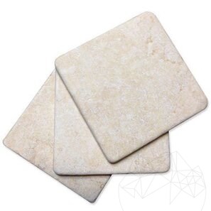 Pietra calcarea Sunny Dream anticata, 10 x 10 x 1 cm