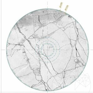 Tavolo da pranzo Volakas Marble Moon