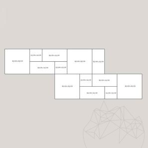 Travertino Classic Cross Cut Mini French Pattern Set Antichizat, 1 cm
