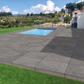 Pietra sinterizzata L'ALTRA PIETRA Modern Marble Dark, 100 X 100 X 2 cm, R11 - Antiscivolo per uso esterno
