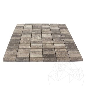 Mosaico di Marmo Emperador Scuro Polisata, 4,8 x 1,5 cm