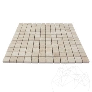 Mosaico di marmo Beige chiaro Polisata, 2,3 x 2,3 cm