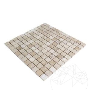 Mosaico Travertino Classico Lucido, 2,3 x 2,3 cm