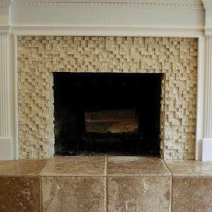 Mosaico Travertino Classico 3D Scapitat, 2,5 x 2,5 cm