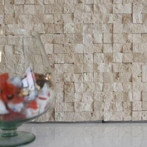 Mosaico Travertino Classico 3D Scapitat, 2,5 x 2,5 cm