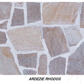 Barbecue tradizionale medio da giardino (Carbone/Legno, 120x70x210 cm, pietra naturale Rhodos, mattone)