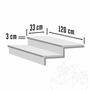 Gradino in marmo Buciardata Kavala, 120 x 33 x 3 cm Prodotto d'ordine speciale