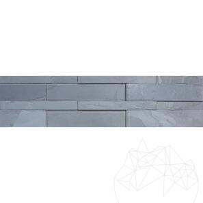 Pannello di ardesia naturale - nero, 60x15 cm, per rivestimenti interni, pareti