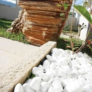 Ciottoli di marmo Alba Thassos, 1-3 cm Sacco 20 kg