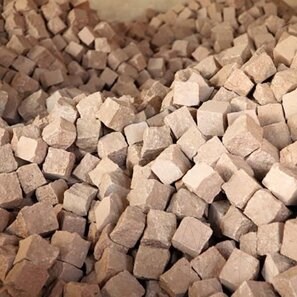 Cubic Stone Andesite Cement Grey Natur 10 x 10 x 10 cm (1 ton = 4-5mp) Prodotto Ordine speciale