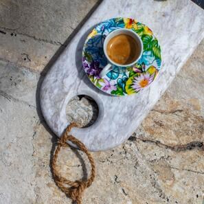 Bicolor Marble Pastry Board, 35 x 15 x 2 cm
