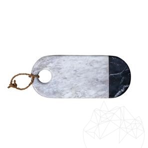 Bicolor Marble Pastry Board, 35 x 15 x 2 cm