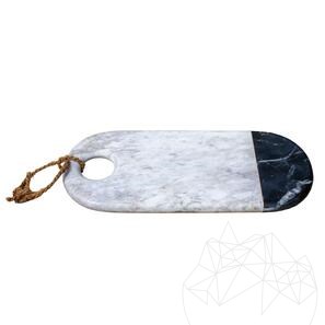 Bicolor Marble Pastry Board, 35 x 15 x 2 cm