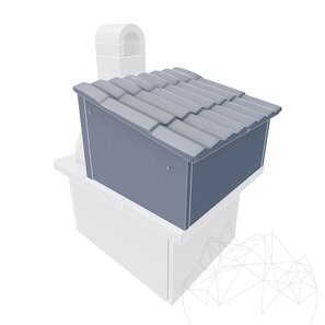 Accessori: Coperchio per forno tradizionale da giardino, pietra poligonale, 120 x 86 x 65 cm, 202kg