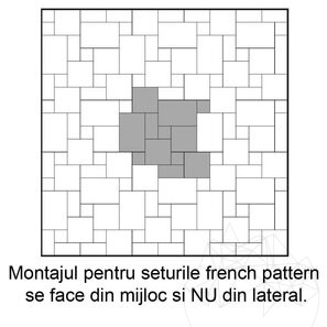 Travertino Classic Cross Cut French Pattern Set anticato, 1,2 cm