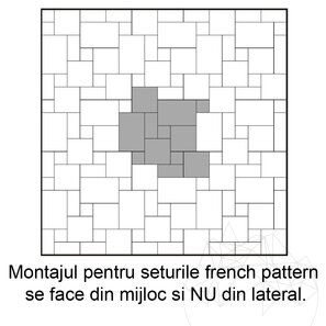 Ardesia Noisette Natur, set di motivi francesi, 1 cm