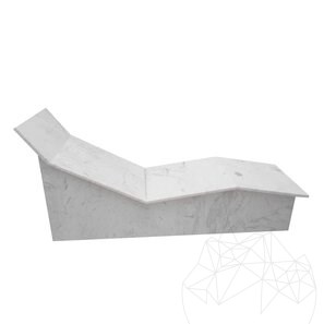 Sezlong Marmura Calacatta Lucina Polisata, 194 x 60 x 96cm