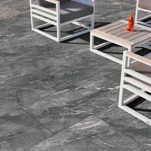 Pietra sinterizzata L'ALTRA PIETRA Total Stone Grafite, 60 X 90 X 2 cm, R11 - Antiscivolo per uso esterno