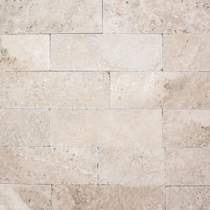 Travertino classico taglio a croce anticato, 10 x 30,5 x 1 cm