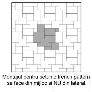 Travertino Classic Cross Cut French Pattern Set Spazzolato, 1,2 cm
