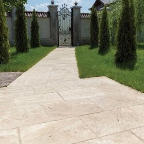 Travertino Classic Cross Spazzolato e Daltuit, 61 x 40,6 x 3 cm