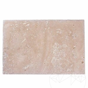 Travertino Classic Cross Spazzolato e Daltuit, 61 x 40,6 x 3 cm