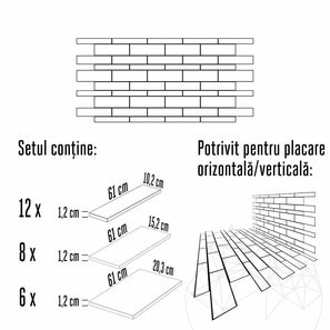 Travertino Classic PREMIUM Cross Cut Plank Set Mat, 1,2 cm