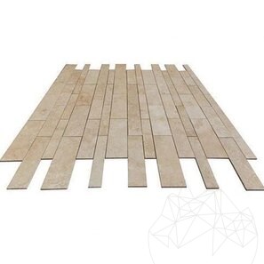 Travertino Classic PREMIUM Cross Cut Plank Set Mat, 1,2 cm