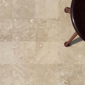 Travertino Classico Levigato a Taglio Trasversale 20.3 x 20.3 x 1.2 cm
