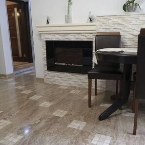 Travertino Latte PREMIUM Lucido, 61 x 30,5 x 1,2 cm