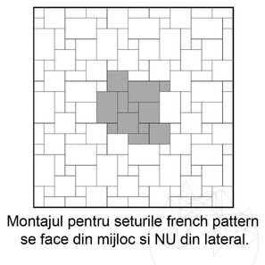 Travertino Latte PREMIUM French Pattern Set Periat, 1,2 cm