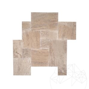 Travertino Latte PREMIUM French Pattern Set Periat, 1,2 cm