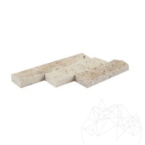 Travertino multicolore Scapitat, 7,5 cm x LL x 2,2 cm