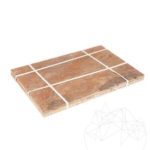 Travertino Peach Cross Cut French Pattern Set Spazzolato, 1,2 cm