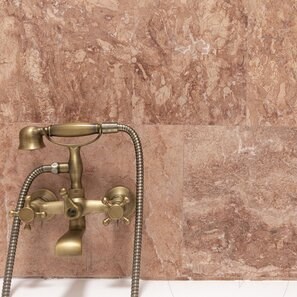 Travertino rosso Opium Cross Cut lucidato 61 x 30,5 x 1,2 cm 