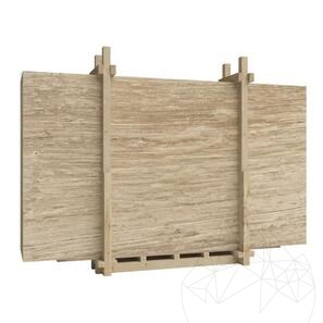Travertino Royal Walnut Venato Lucidato, 61 x 30.5 x 1.2 cm 