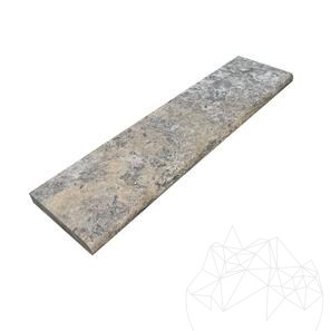 Cordolo in travertino Silver Standard anticato Cross Cut 3 x 15 x 61 cm