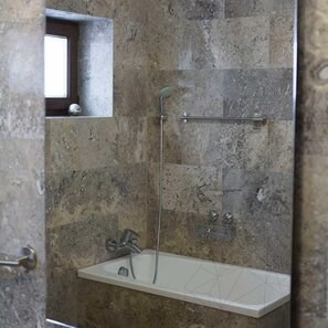 Travertino Silver Cross Cut Lucido, 61 x 30,5 x 1,2 cm