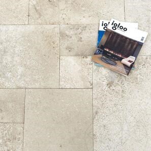 Set di travertino francese con taglio a croce Valencia 1,2 cm