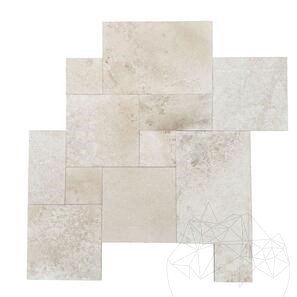 Set di travertino francese con taglio a croce Valencia 1,2 cm