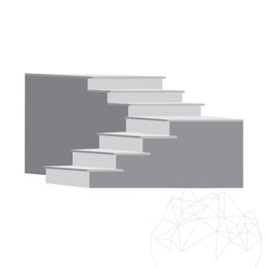 Gradino in granito Artico Grigio Lucido, 120 x 33 x 1,8 cm