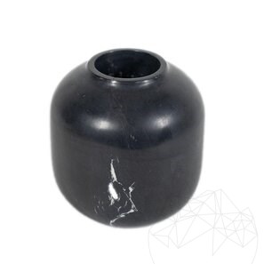 Autograph Bari Vaso Marmo Nero, 20 x 19 cm