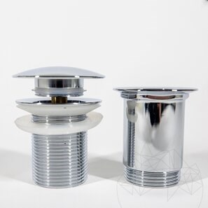 Ventola per lavabo Alca Plast click/clack (ottone cromato, 5/4", senza prelavaggio, spina grande)