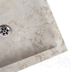 Lavello Arco in marmo Cappucino SS-30, 45 x 45 x 12 cm