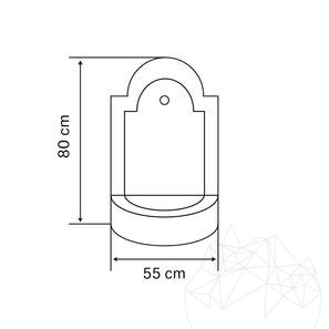 Cismea Small Garden, Tradizionale, autoportante - Rivestimento poligonale in pietra, ardesia Rhodos, 80 x 55 cm, 70 kg