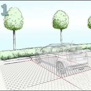 Segnalatore riflettente per parcheggi, per fasci di stabilizzazione della ghiaia