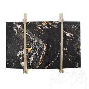 Lastra Marmo Nero Picasso Lucido, 2 cm